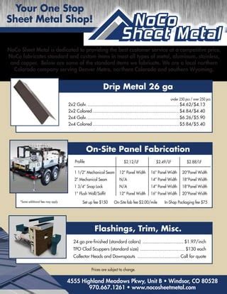 noco sheet metal|Business Profile for NoCo Sheet Metal .